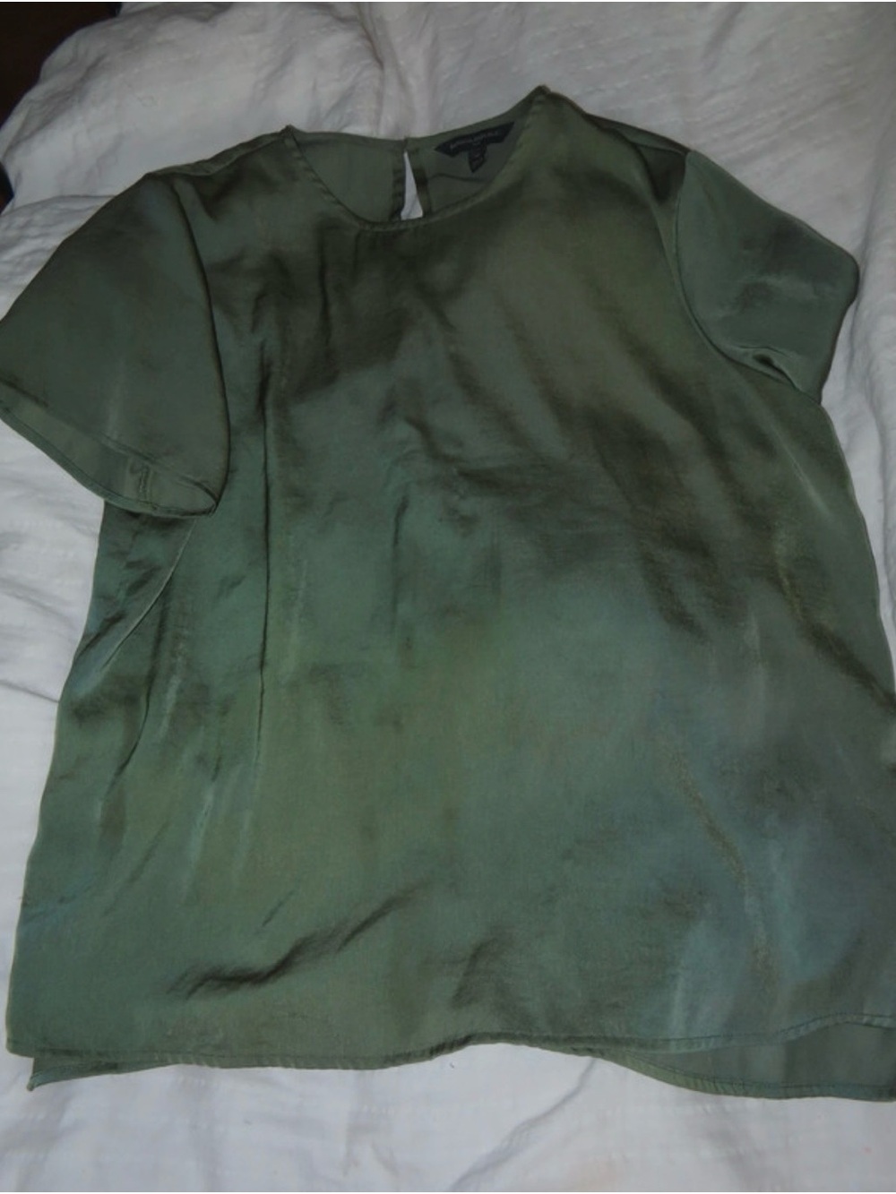 Banana Republic Olive Short-Sleeve Blouse